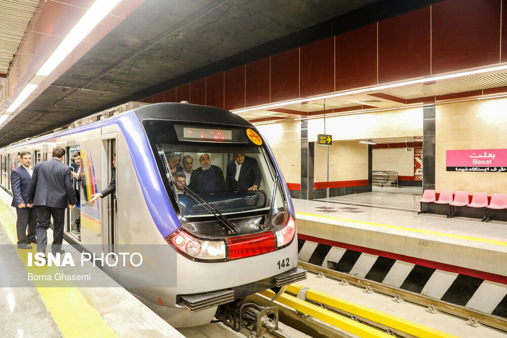 افتتاح فاز اول خط ۶ مترو تهران توسط رئیس جمهور