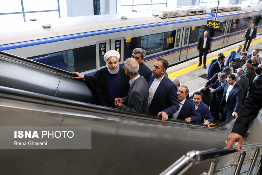 افتتاح فاز اول خط 6 مترو تهران توسط رئیس جمهور