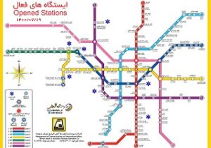 نقشه جدید خطوط مترو تهران