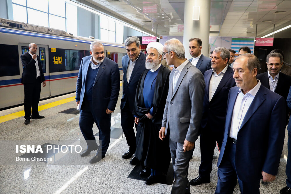 افتتاح فاز اول خط 6 مترو تهران توسط رئیس جمهور