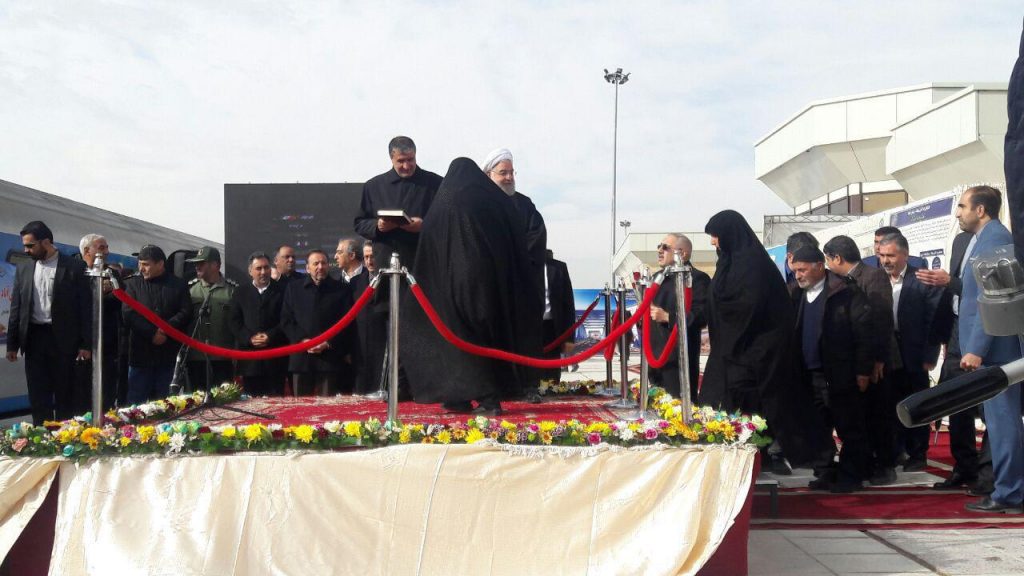 آیین افتتاح راه آهن میانه - بستان آباد با حضور رئیس جمهور