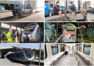 انجام تعمیرات سطح T7 ریل باس در راه آهن منطقه آذربایجان