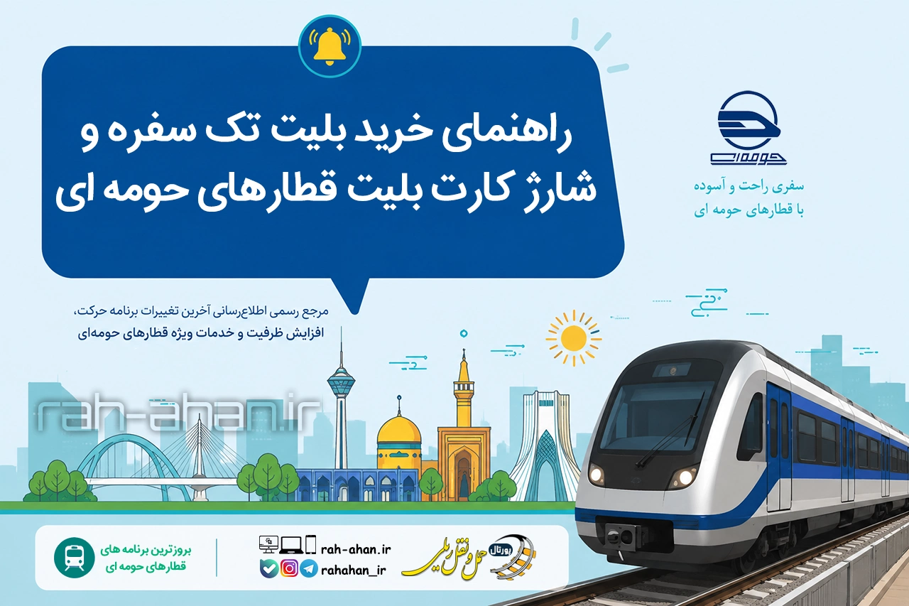 راهنمای خرید بلیت تک سفره و شارژ کارت بلیت قطارهای حومه ای